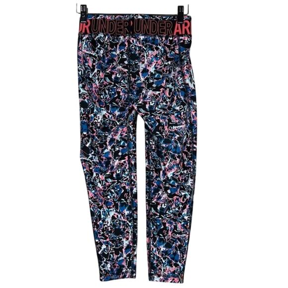 Under Armour Girls Printed Crop Workout Leggings - Picture 3 of 5